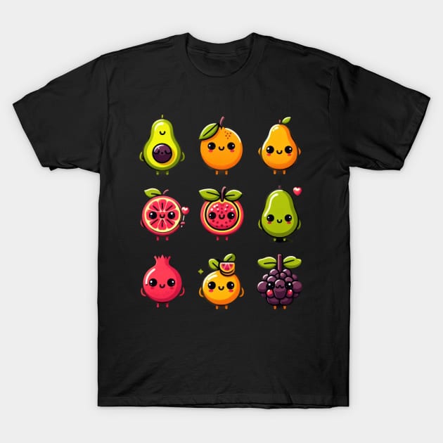 Watermelon Characters T-Shirt by TooplesArt